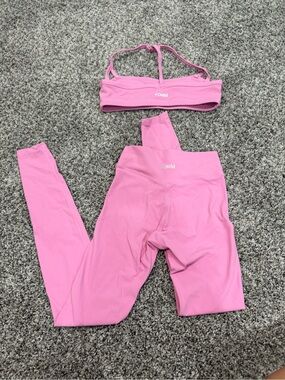 Form Pink Set High-Waist Leggings for Women and bra
